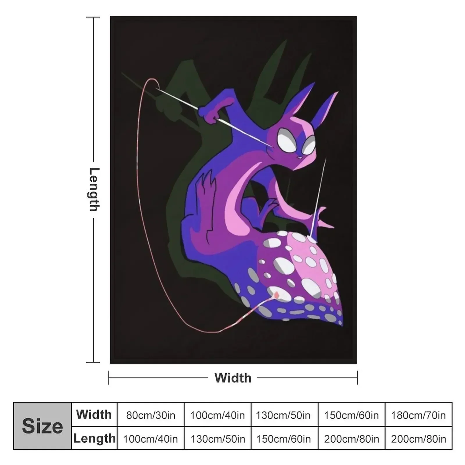 Rain World Downpour Slugcat Spearmaster Throw Blanket couch cozy soft plush fuzzy picnic outdoor blanket