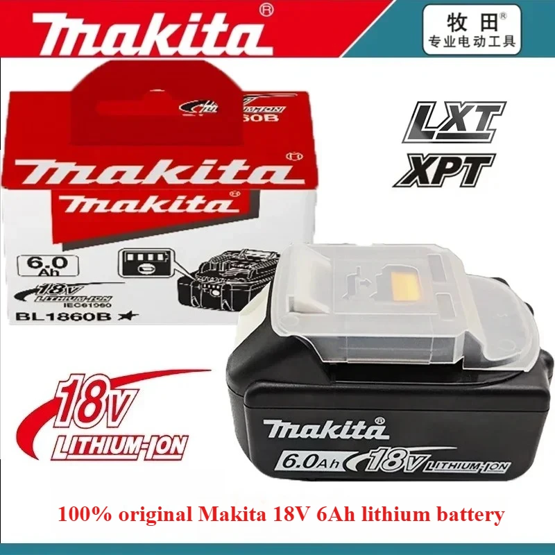 La batterie au lithium 100% originale Makita 18V 6Ah s'adapte à la batterie de perceuse électrique BL1830 BL1840 BL1860 BL1850 LXT400.