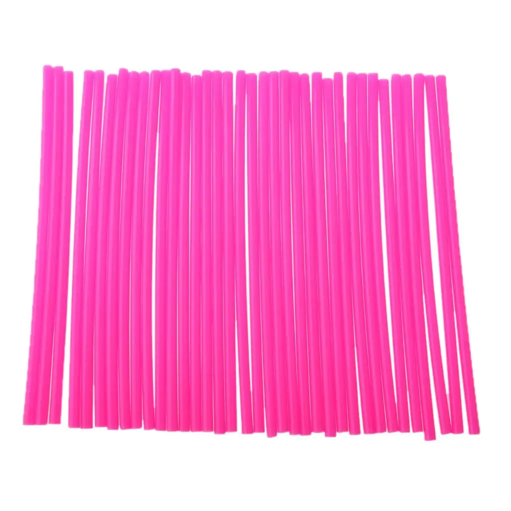 

Pink Spoke Skin Wheel Rim Wraps Plastic Cover Set for Front Rear Motorcycle Dirt Bikes 250cc Off Road Accessories