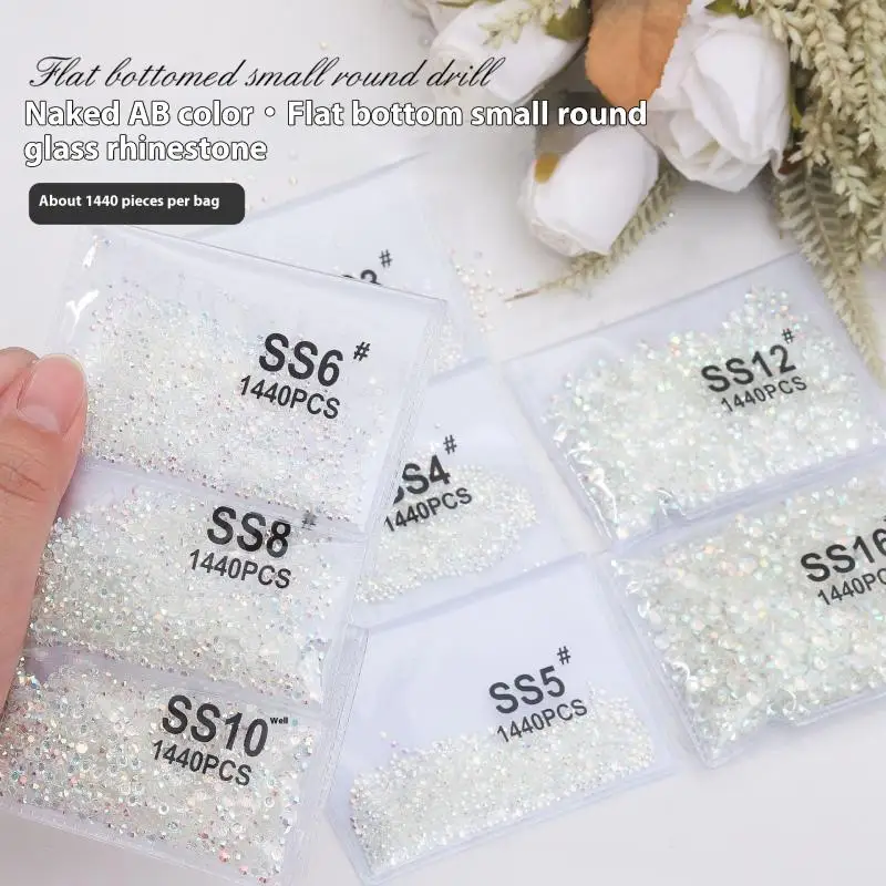 Mixed AB Flat Bottom Colour Nail Rhinestone Shine Nail Accessories Nail Art DIY Nails Accessories Decoration Charms