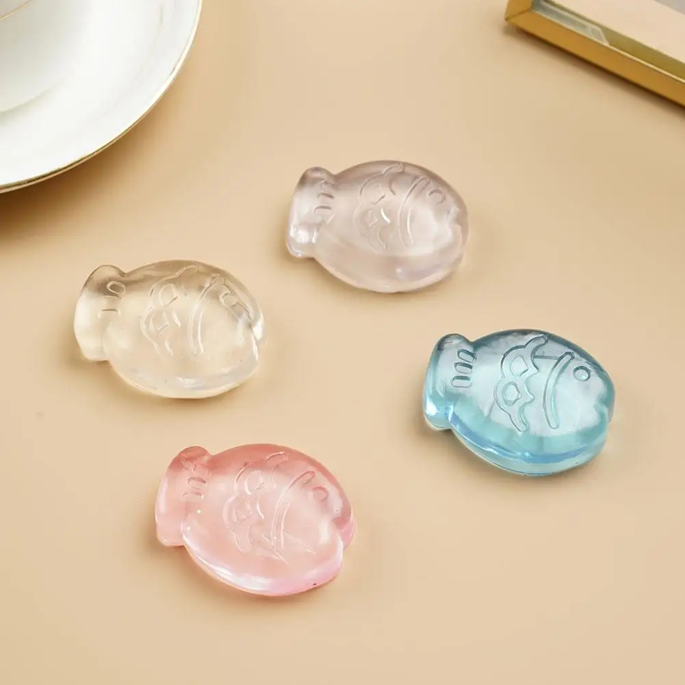 Mini Fidget Toy Toys Mochi Ice Block Stress Ball Toy Paw trasparente Cat Fish Squeeze Toys Relief Kawaii Stress Cube Z4N4