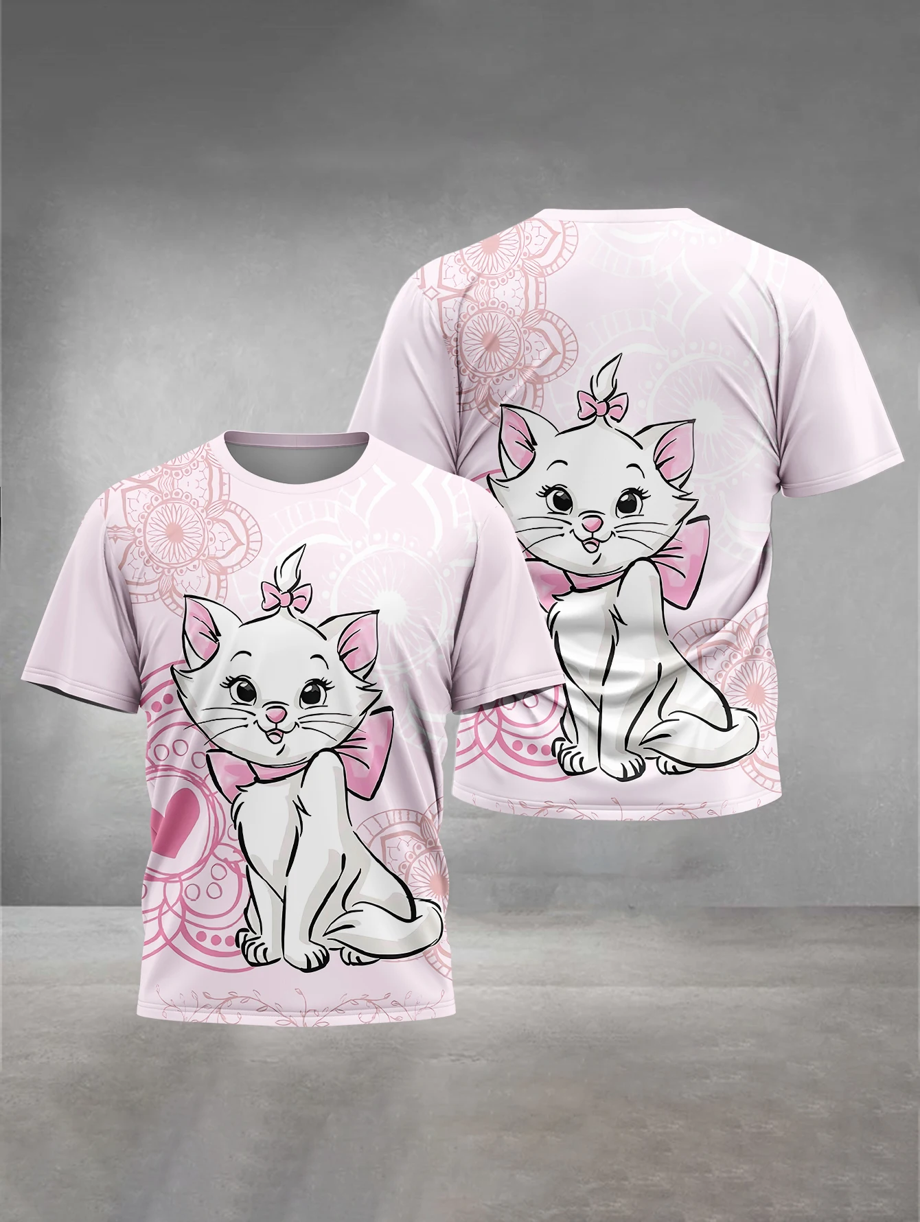 Disneys-Marie-Cat 3D Print Baby Clothing 5 to 14 Years Male Outdoor Clothes for Children Boy Girl Child T-Shirt Top Shirts