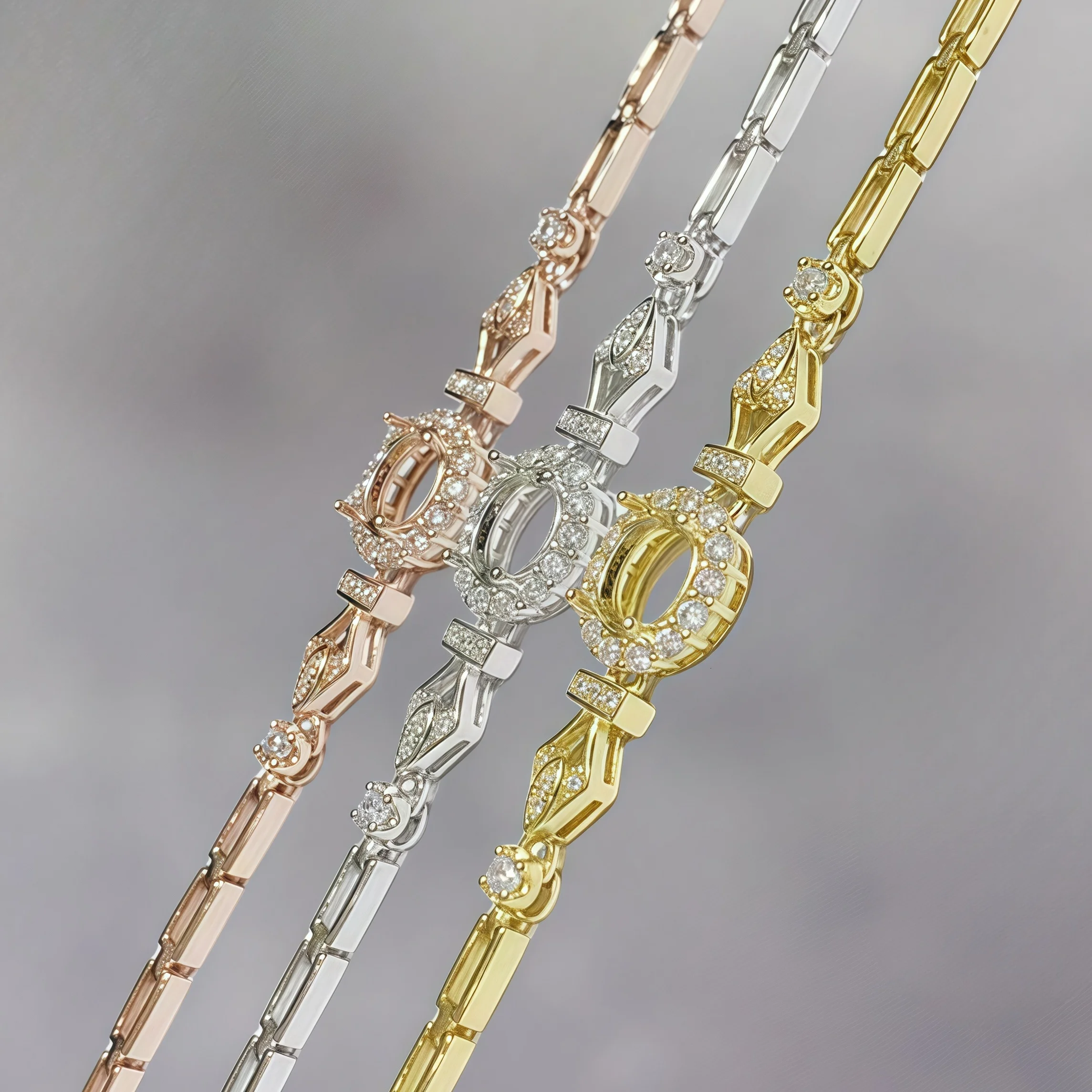 L  S925 Sterling Silver DIY Empty Bracelet Holder Settings 5*6mm Oval Stone Fine Charm Jewelry Design Luxury Zircon for Woman