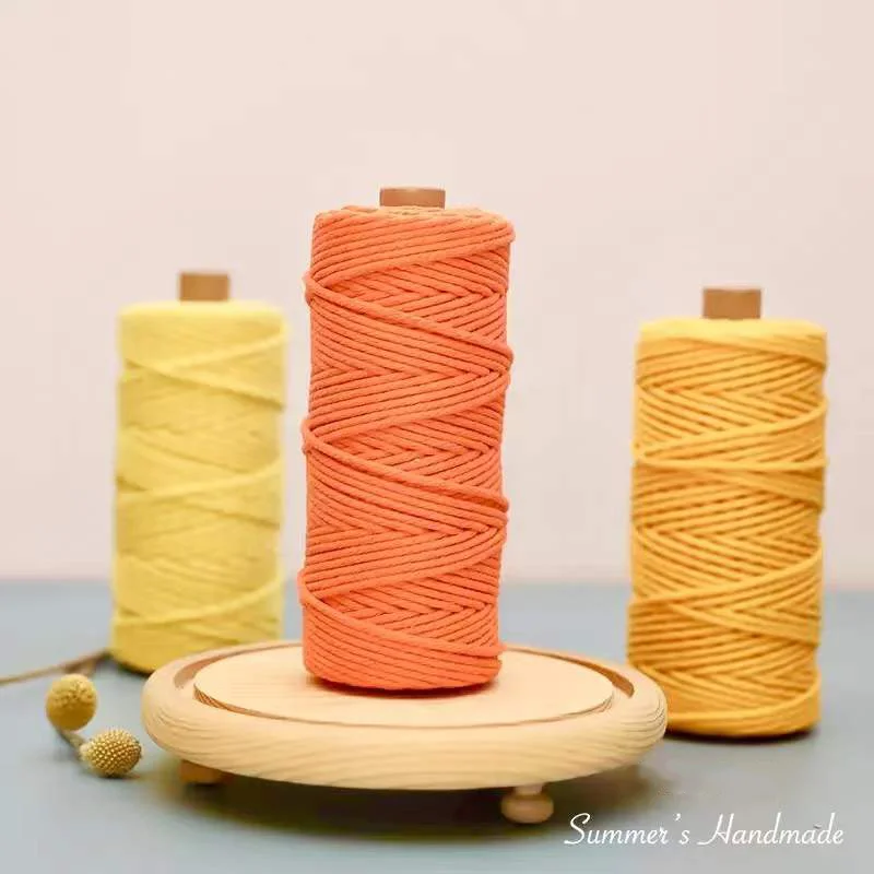 

2mm Macrame Cotton Cord Macaroon Rope Colorful Braided Thread For Crafts Handwork DIY Home Decoration