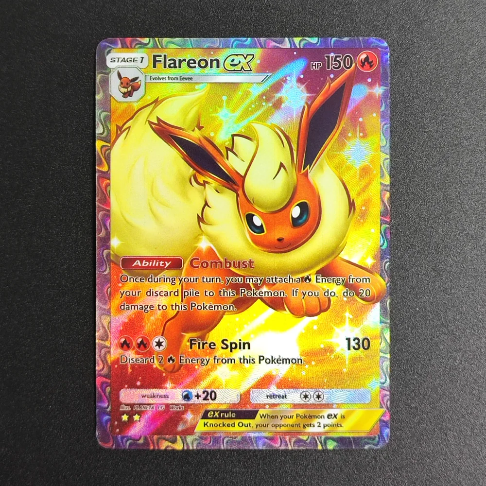 

Коллекционная карта Покемон Flareon EX (EN) - Суперредкая классическая аниме-карта, игрушка