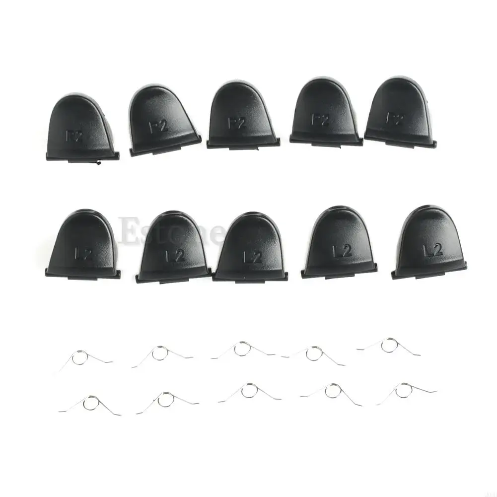 203B 5 Pairs L2 Trigger Buttons Gamepad Button Replacement Repair Parts for Controller with 10x Springs