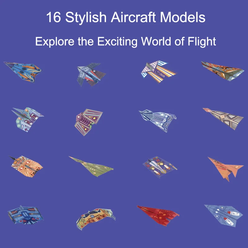 Origami-encyclopedie voor kinderen, 3D kleurrijk papieren vliegtuig, opvouwbaar, creatief, klassiek educatief doe-het-zelf-speelgoed voor kinderen