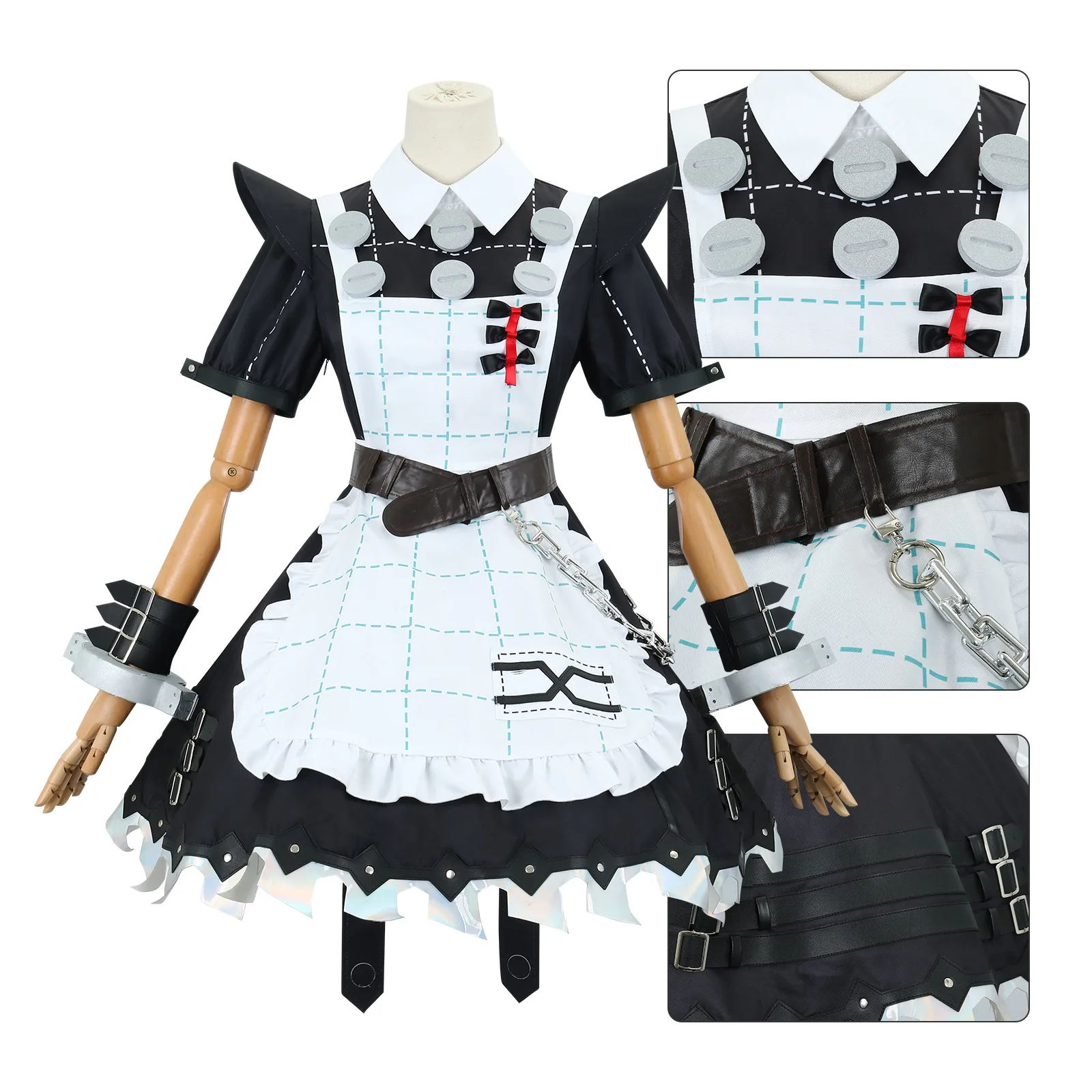 Zenless Zone Zero Ellen Joe Cosplay Costume Full Set Props ZZZ Ellen Joe Cosplay Costume Dress Tail for Halloween Party