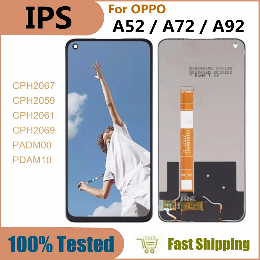 

6.5'' IPS For Oppo A72 A92 A52 CPH2067 LCD Display Touch Screen Digitizer Assembly Replacement For Oppo A52 LCD