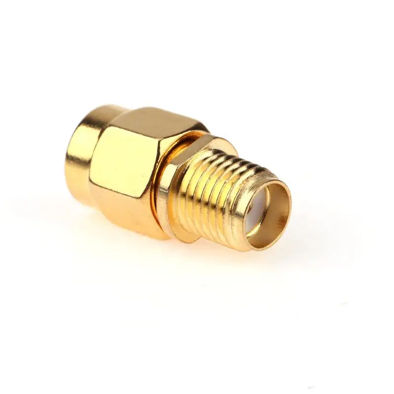 2 peças rf sma conector rp sma fêmea para sma macho plug conectores adaptador banhado a ouro em linha reta rf coaxial adaptadores