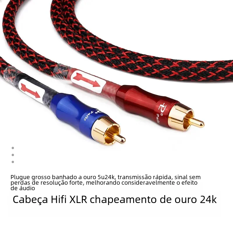 YYAUDIO HIFI Stereo Pair RCA Cable High-performance Premium Hi-Fi Audio 2rca to 2rca Interconnect Cable