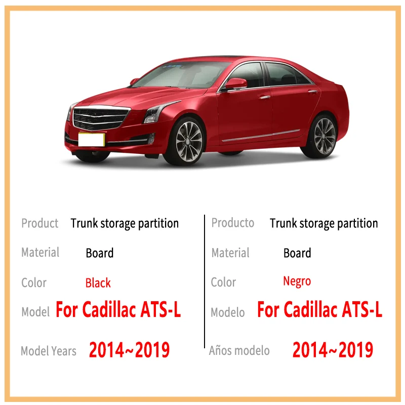 For Cadillac ATS-L 2014~2019 2018 17 Multifunction Trunk Storage Partition Storage Auto Interior Parts Organizer Car Accessories