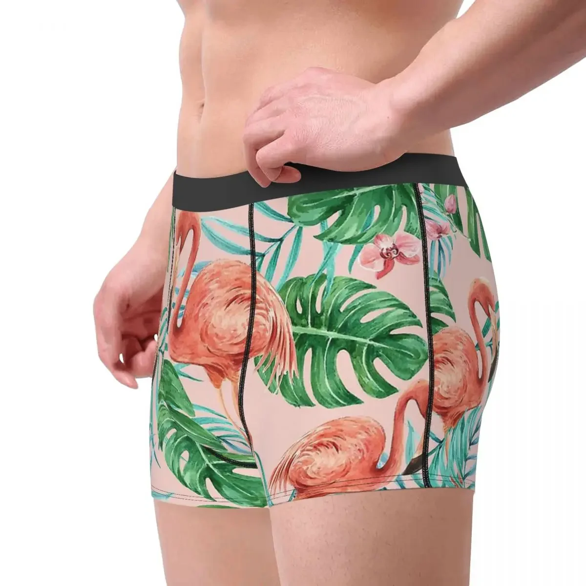 Flamingo Kawaii Cute Animal Animals Underpants Homme Panties Man Underwear Comfortable Shorts Boxer Briefs