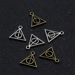 30pcs Geometric Charm Triangle Deathly Hallows Vintage Pendant For DIY Necklaces Fashion Men and Women Jewelry Accessories