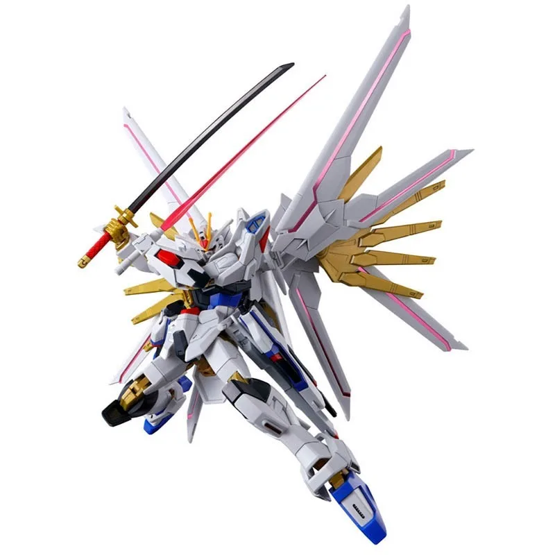 Bandai oryginalna MIGHTY STRIKE FREEDOM GUNDAM HG Anime figurka Robot kolekcjonerski Model montażowy zabawki ozdoby prezent dla dzieci