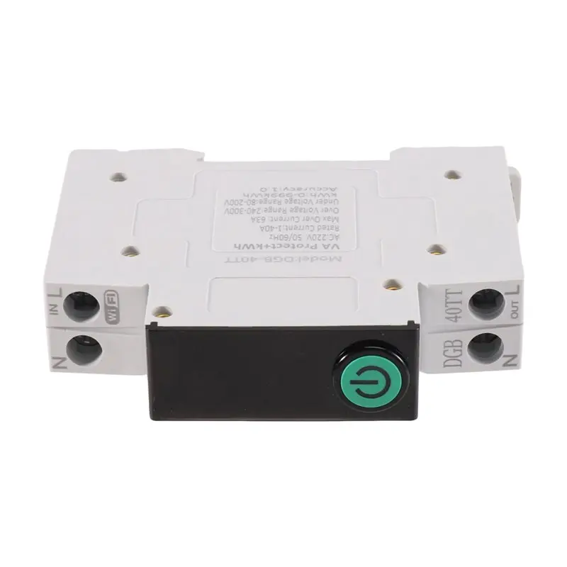 ABUG-DIN Rail Wifi Circuit Breaker Voice Control Metering Over Current Voltage Protection Smart Switch Timer 63A Tuya APP