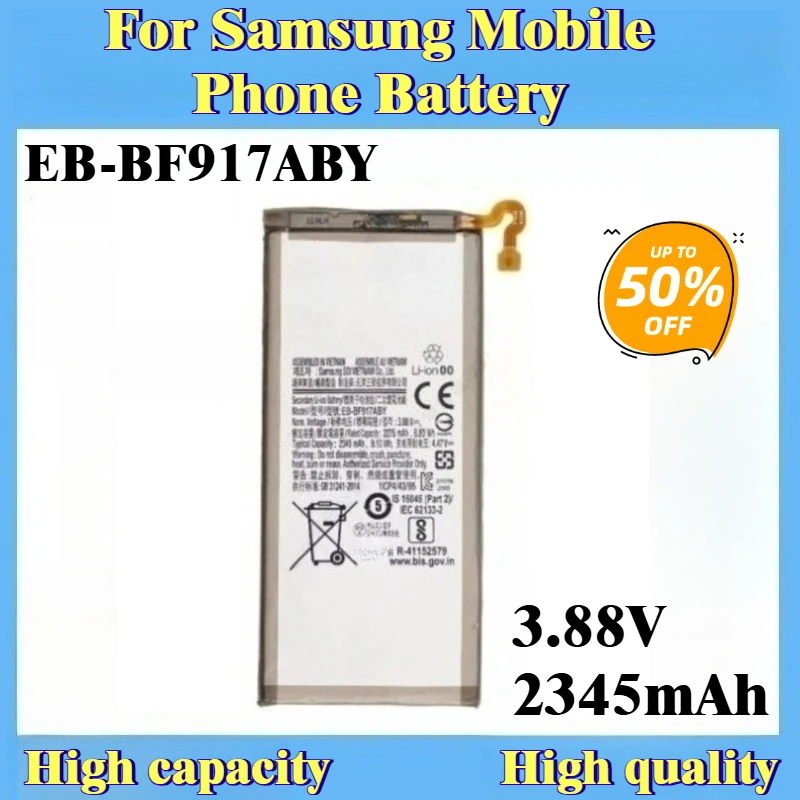 

New Replacement Phone Battery EB-BF916ABY EB-BF917ABY 3.88V 2345mAh for Samsung Galaxy Fold2 5G SM-F916 Portable Batteries