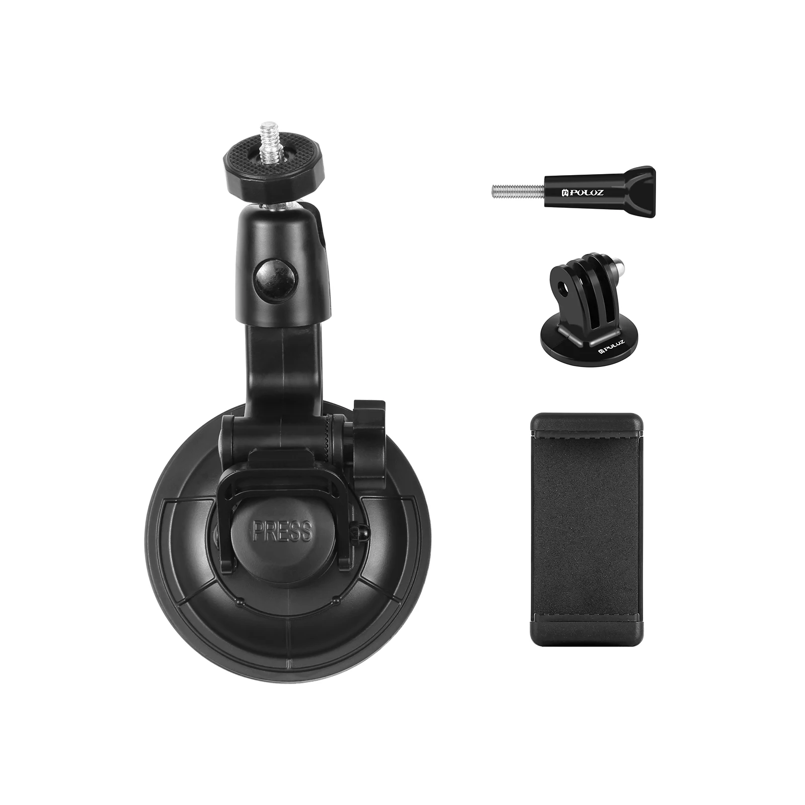 Puluz Auto Saugnapf halterung mit Telefon klemme & Schraube & Stativ adapter für Gopro Zubehör Action Kamera