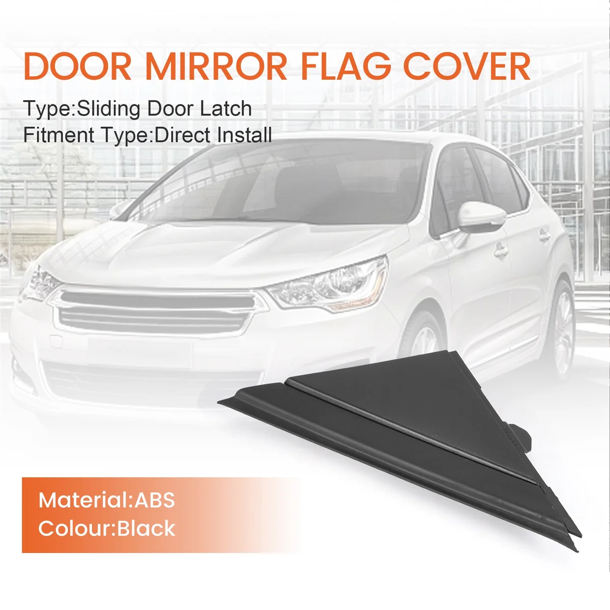 

Эффективный автомобильный левый дверной зеркальный чехол с флагом, литой треугольный чехол для FIAT 500 12-19 1SJ85KX7AA, отличное качество