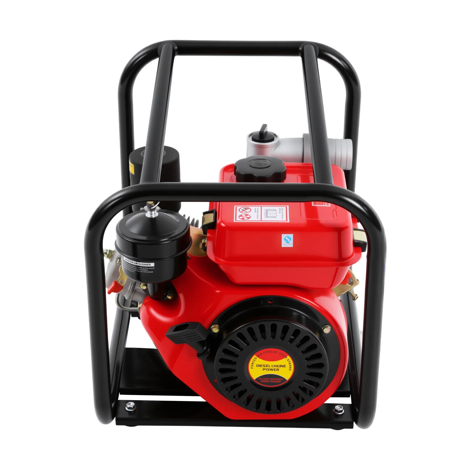 7.5hp 210cc 4-Stroke Diesel Engine Water Pump Air Cooled Single Cylinder 110gpm Flow Water Transfer Pump 2 Inch Water Pump for Farm Irrigation Drainage