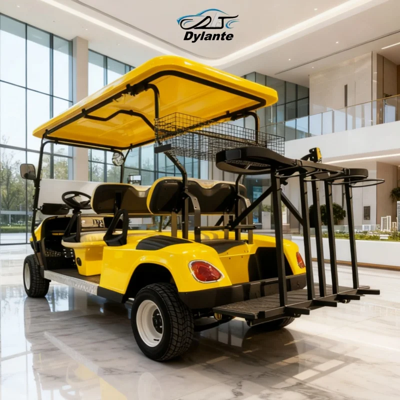 Wholesale Free Custom Color Luxury Golf Cart Lithium Battery Golf Cart Electric Golf Cart With Caddy Rest Area For Golf Course
