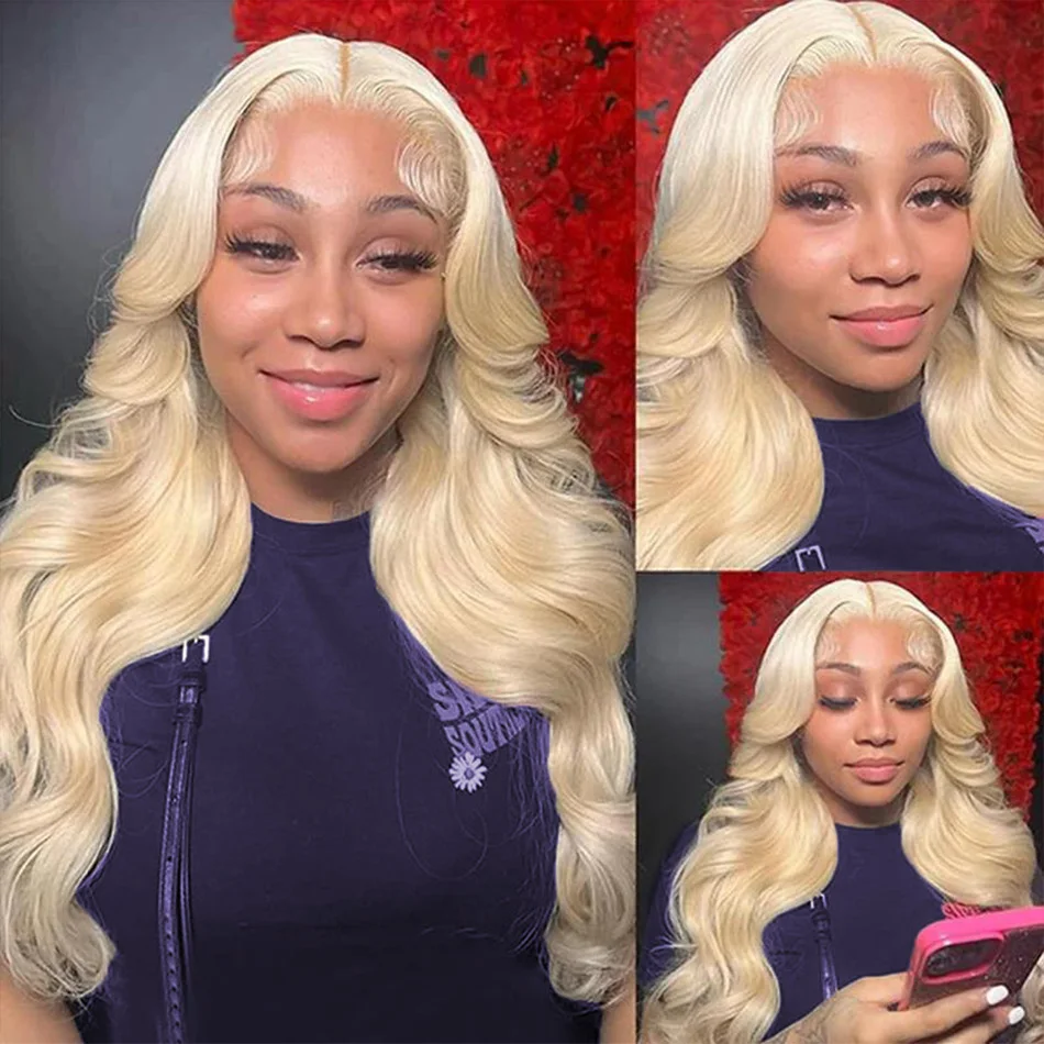 

613 Hd Lace Frontal Wig 13X6 Body Wave Human Hair Wigs Blonde Human Lace Front Wig Brazilian Hair 250 Density For Women 30 Inch