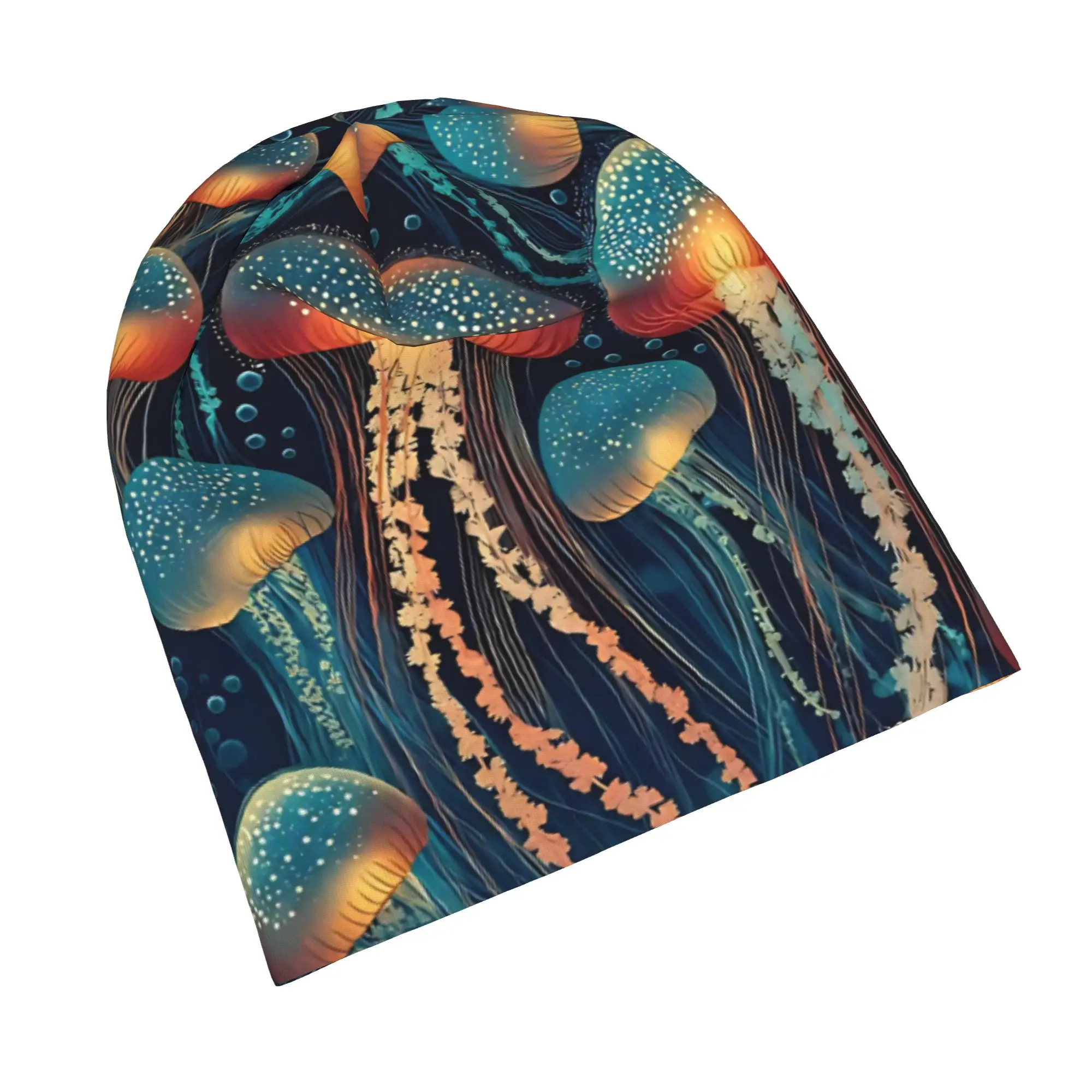Yayoi Kusama Jellyfish Skullies Beanies Hats  Hip Hop Men Women Ski Cap Warm Dual-use Bonnet Hats