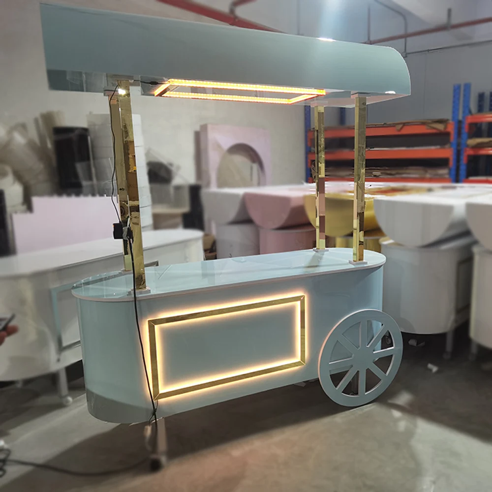 

Selling Baby Shower Dessert Candy Cart Display Sweet Cart For Wedding Event Decoration