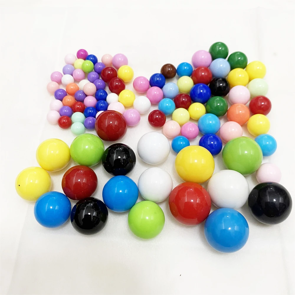 50/100Pcs Plastic Diameter 6mm 8mm 10mm 14mm 16mm Colorful Solid Balls For Board Games Accessory Ball Run Game