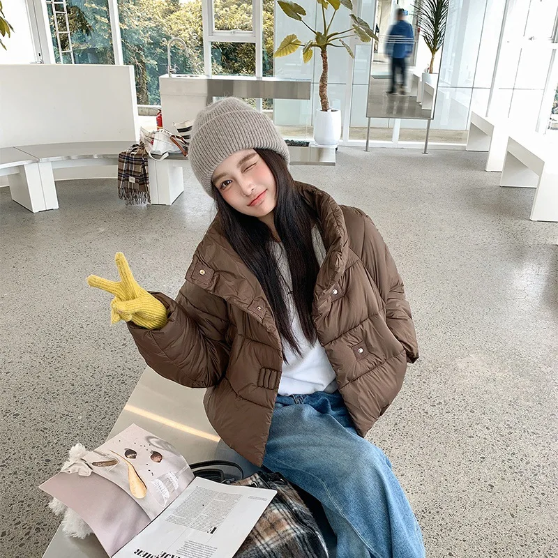 2024 New Casual Temperament Cotton-padded Women's Autumn and Winter Short Korean Design to Feel the Trend of Foreign Coat