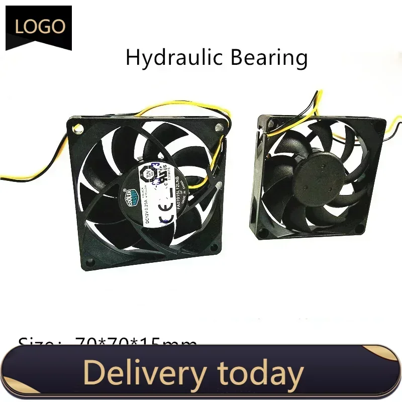 

Original Cooler Master DC12V 0.25A 7015 70*70*15MM 70MM Cooling Fan FA07015L12LNB AMD CPU Cooling Fan 2PIN