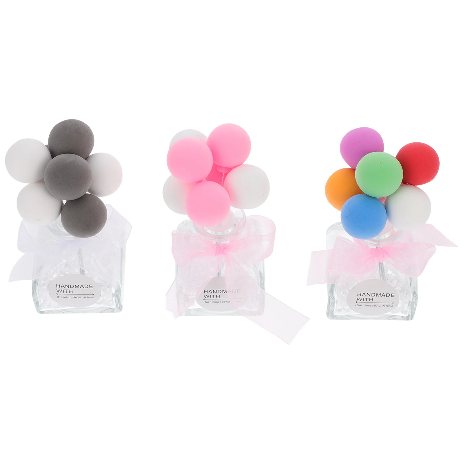 

3Pcs Confession Balloon Car Perfume Bottles Aromatherapy Essential Oil Container Air Freshener Decoration Essential Oil Bottle