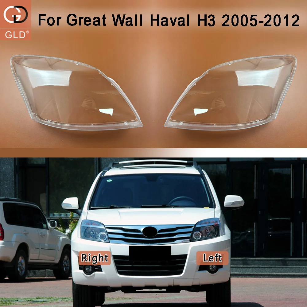 Cubierta de Plástico para Faros Delanteros, Pantalla para Faros, Carcasa para Faros para Great Wall Haval H3 2005 2006 2007 2008 2009 2010 2011 2012