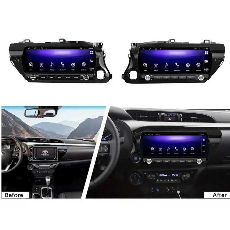 

(Sea shipping) 12.3'' Android 12 Car Multimedia Player for Toyota Hilux 2015-2023 LHD RHD Upgrade to 2024 Car Radio Audio Stereo