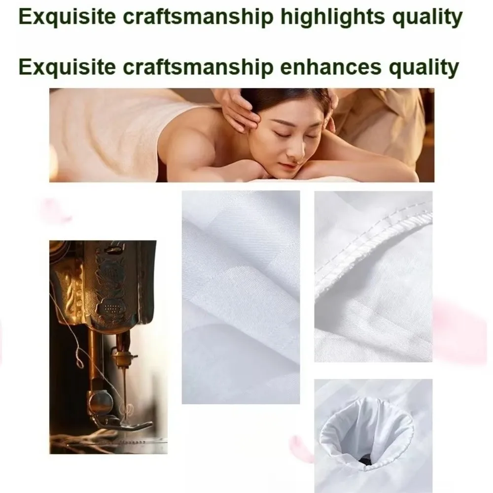 76x190cm Reusable Beauty Massage Table Cover Cotton with Face Hole Spa Bed Salon Sheet Soft Solid Color Bedspread