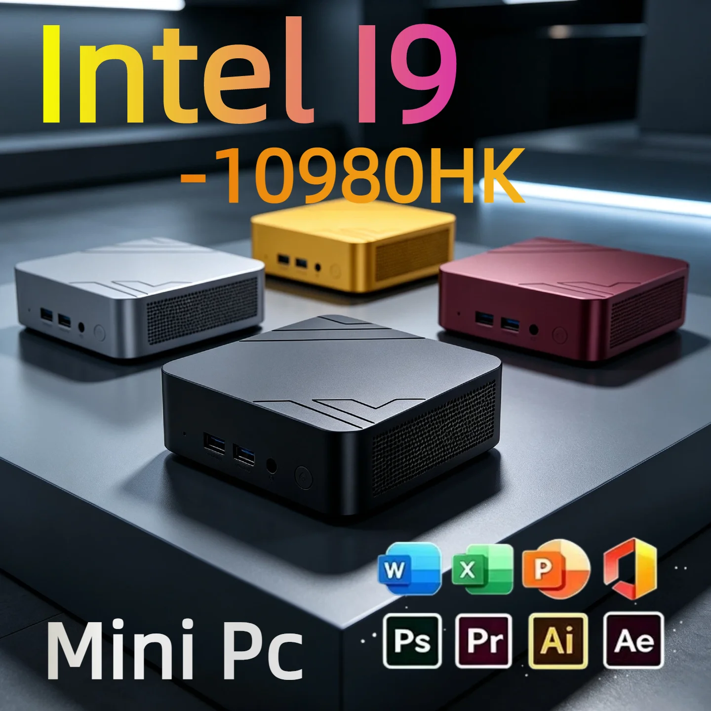 Hot Pick! Core i9 10980HK Mini PC Windows, 16GB RAM 1TB/2TB SSD, WiFi6 BT5.2, 4K HD