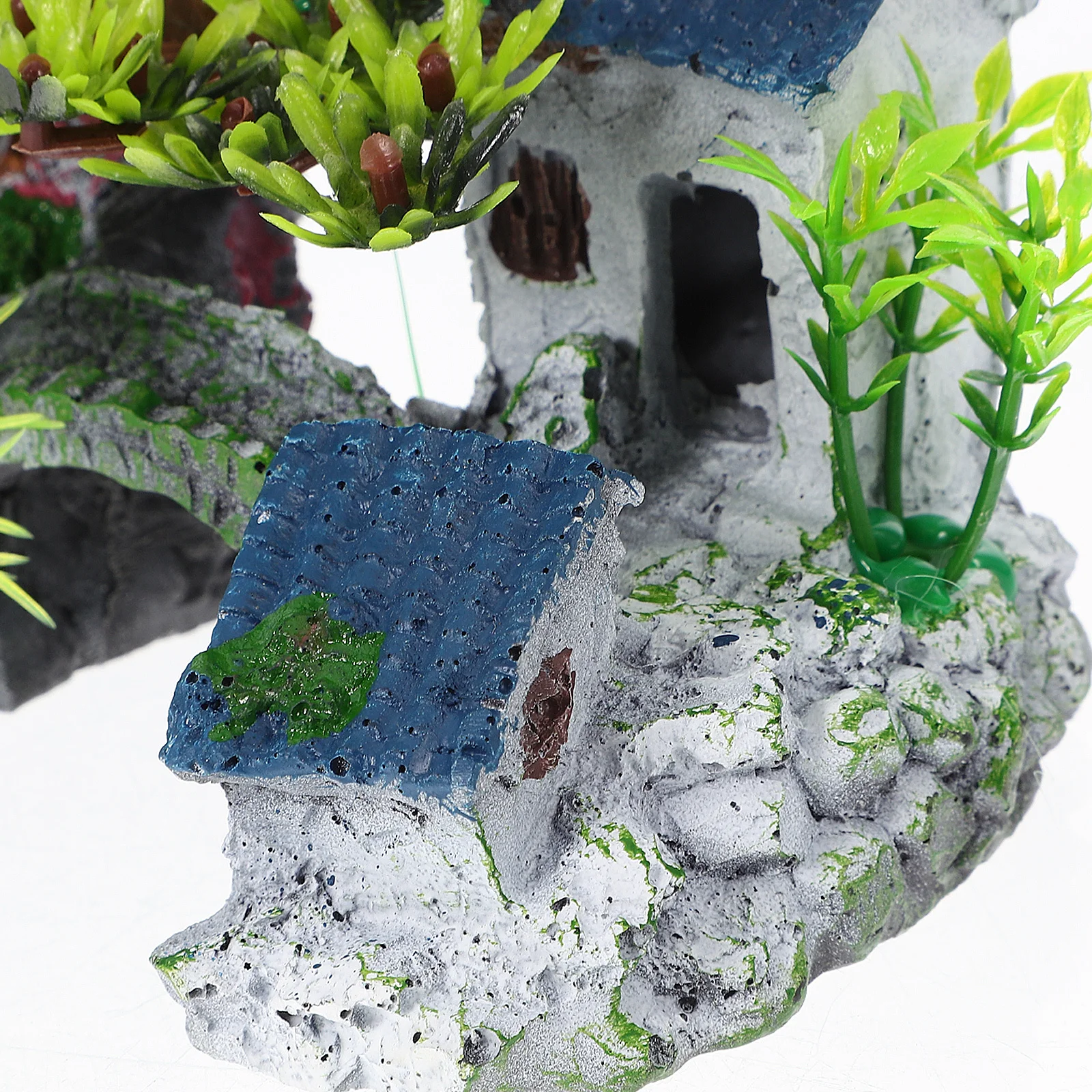 

Aquarium Decoration Resin Jiangnan Style House Fish Tank Ornament Fish Hideout Underwater Hiding Place Aquarium Decorations