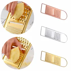 Gold Stainless Steel Grater Kitchen Vegetable Fruit Slicer Potato Peel Scrape Chopper Cutter Salad Processors Tools Cooking Tool