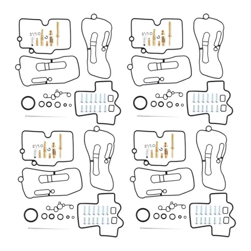 新しい-4-セットオートバイキャブレター炭水化物修理再構築キットガスケットヤマハ-yfz450-2009-2008-2007-2006-2005-2004