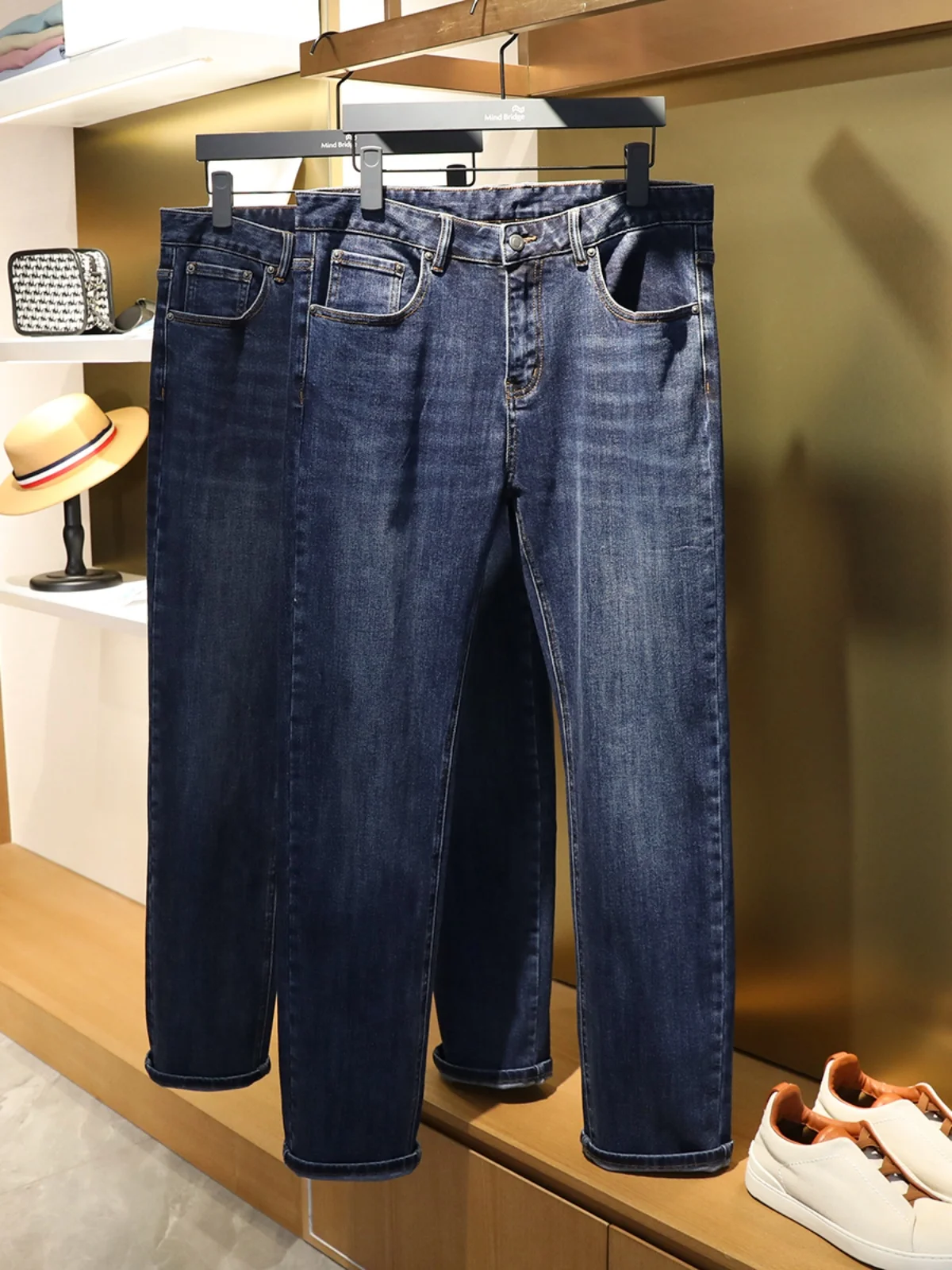 

Классические мужские джинсы прямого кроя, облегающие, модные, в стиле ретро, с высокой эластичностью, весна 2024, новинка, молодежные, из смесового хлопка