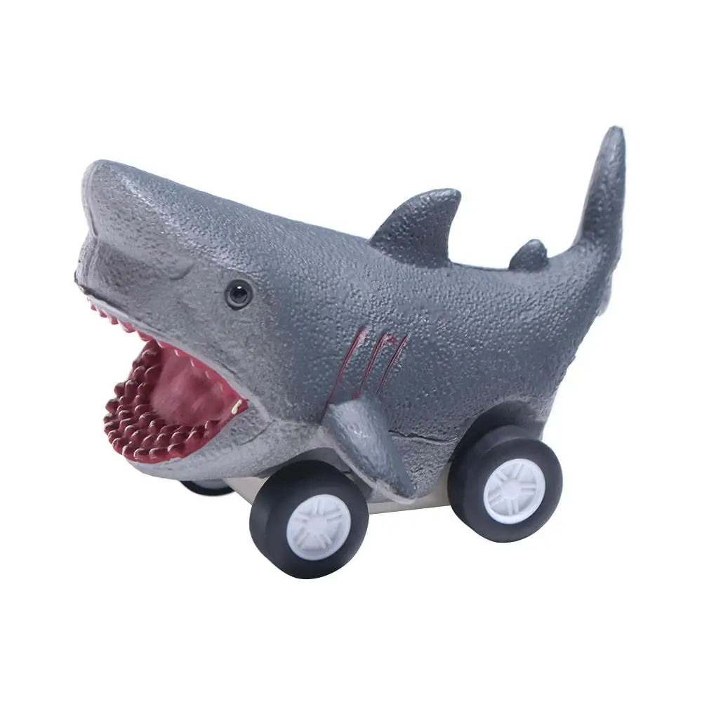 

Great White Shark Press and Go Car Toy Whale Shark Mini Dolphin Inertia Car Toy Cool Montessori Killer Whale Pull Back Toy Car