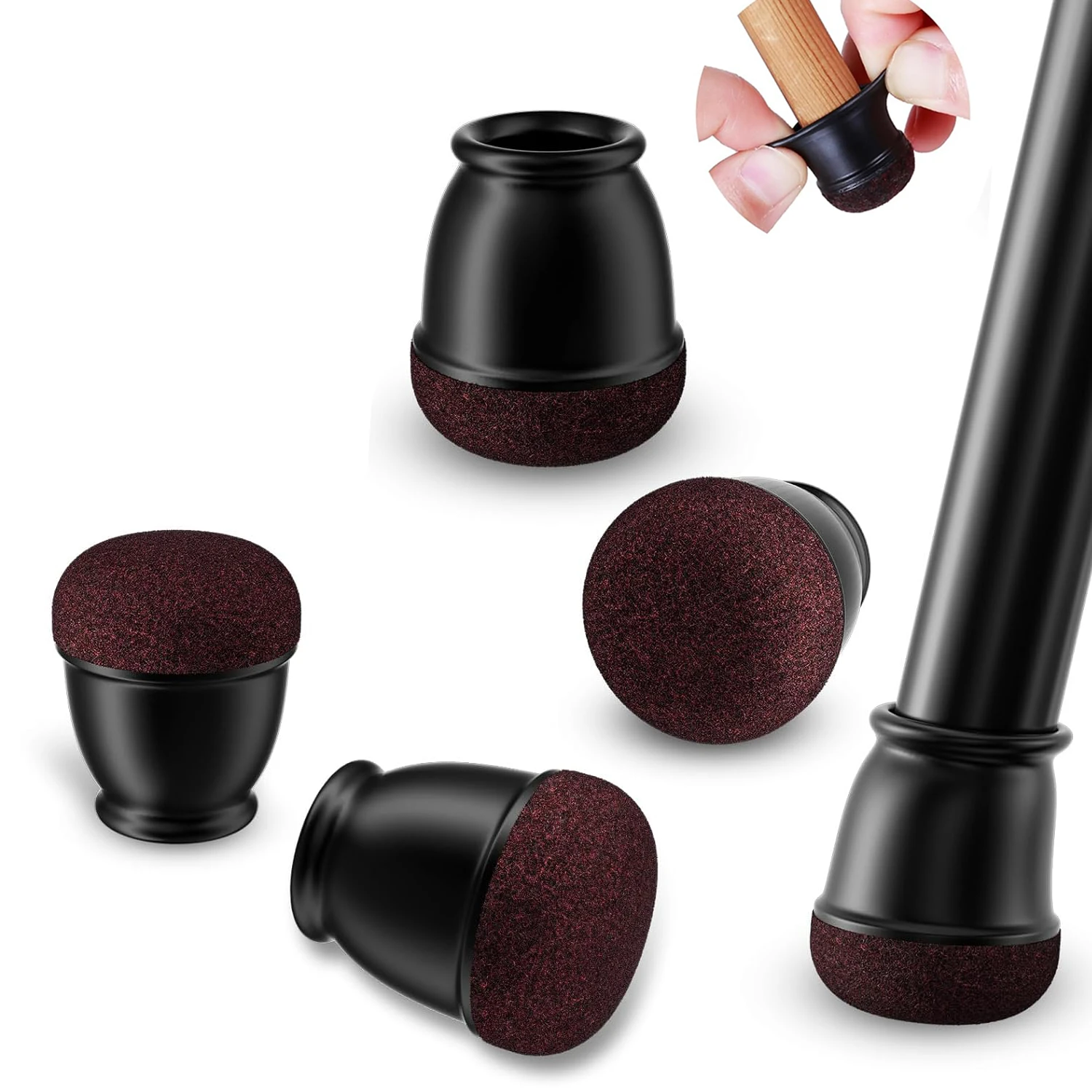 16pcs Chair Leg Floor Protectors Foot Cover Diagonal with Thick Wrap Felt Pads Silicone Furniture Table Feet  Protect Floors