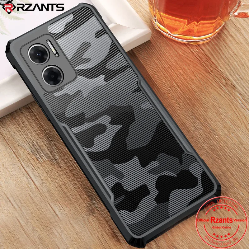 Rzants For Xiaomi Redmi 10 5G Redmi Note 11E 5G Case Hard [Camouflage Beetle] Hybrid Shockproof Slim Crystal Clear Cover