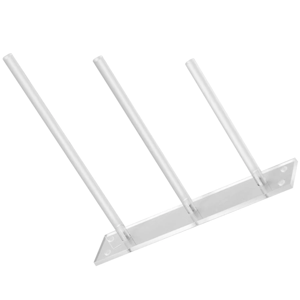 

Clear Acrylic Hair Tie Organizer Stand Transparent Hair Accessories Holder Multi-Sticks Design Compact Scrunchie Rack