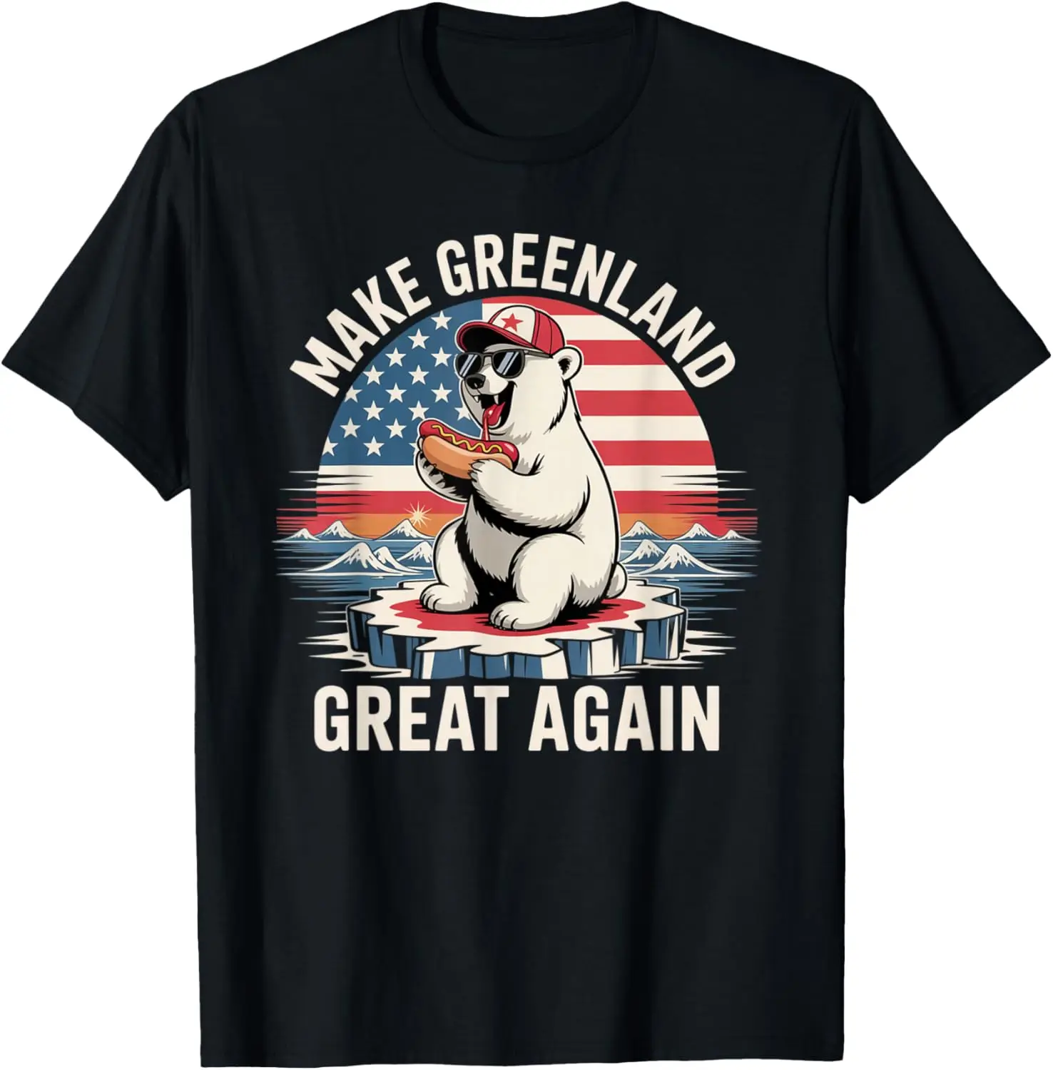 

Make Greenland Great Again Act USA 51st State Greenland T-Shirt