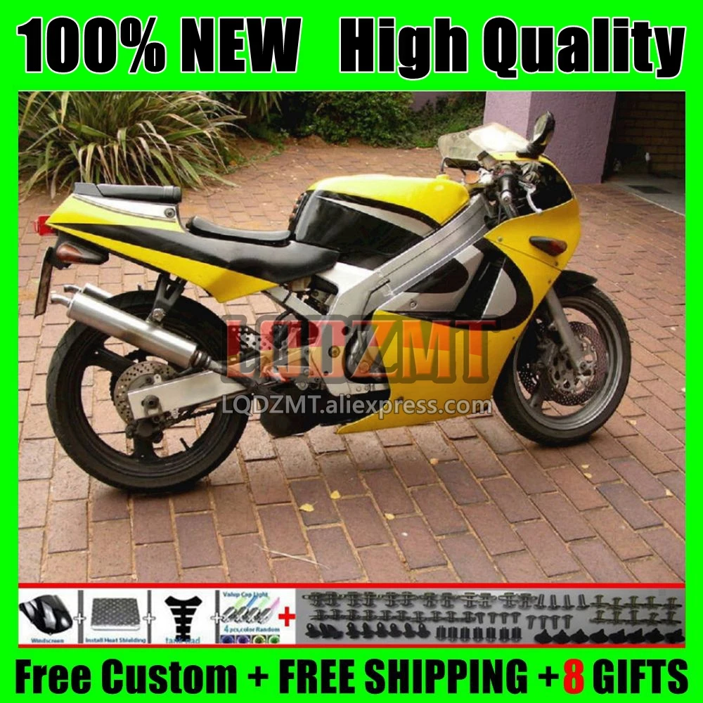 Body Kit For SUZUKI SAPC RGVT-250 RGV-250 VJ23 97 98 10No.24 VJ 23 RGVT250 Stock yellow RGV250 RGV RGVT 250 CC 1997 1998 Fairing