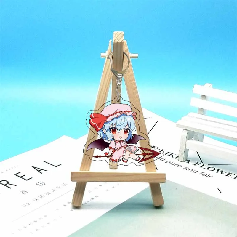 6cm new Touhou Project Hakurei Reimu Kirisame Marisa Game  Project Anime Charm Keychain Pendant, Desk Decor, xmas Gifts