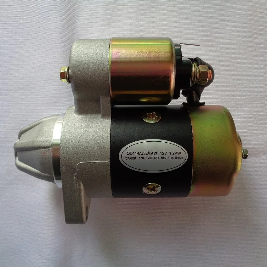 QD114A 170F 173F 178F 186F 188F 190F 192F 12V 1.2KW Diesel Generator Electric Start Motor