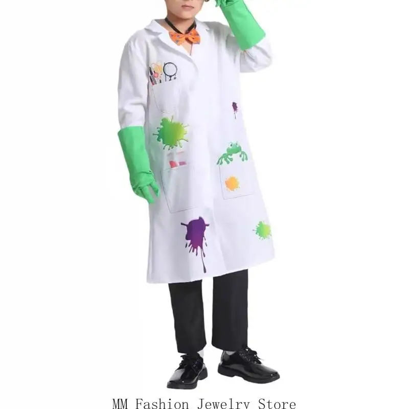 D0UB Mad Scientist Costume Accessories Mad Scientist Outfit for Halloween Cosplay