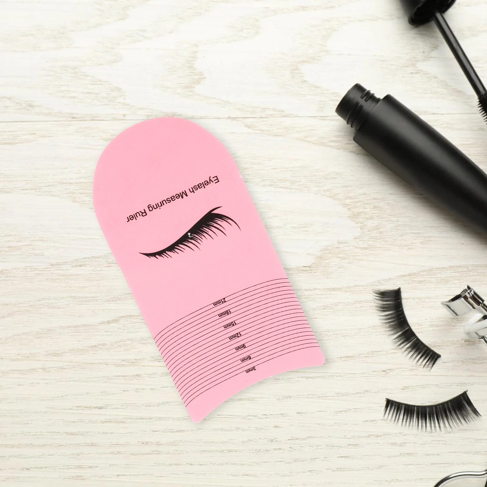 

5pcs Eyelash Measuring Ruler Plastic Curling Degree Eyebrow Tool Precision Length Measurement Lash Extensions Durable Material